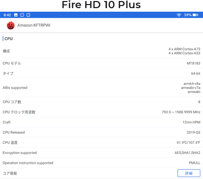 Fire HD 10 Plus（第11世代）のCPUスペック